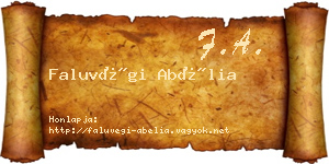 Faluvégi Abélia névjegykártya